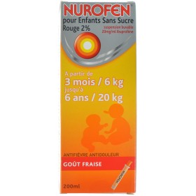 Nurofen Enfant Fraise Sans Sucre 2% 200ml - Acheter en ligne