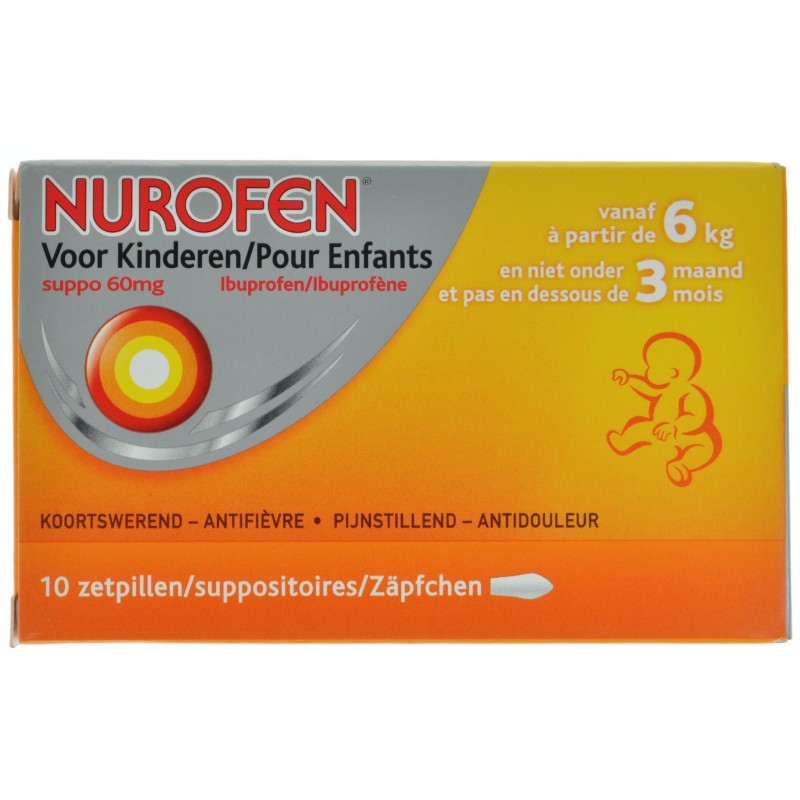 Nurofen Kind 60mg Zetpillen 10 X 60mg