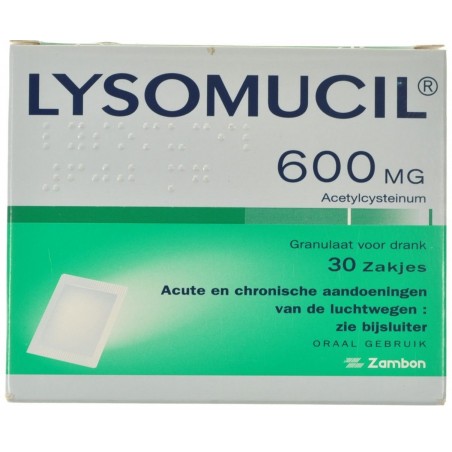 Lysomucil 600 Mg, 30 Sachets Granulés pour Solution