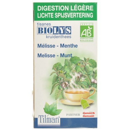 Biolys Thee Melisse Munt 20 Zakjes Biolys Thee Melisse Munt 20 Zakjes