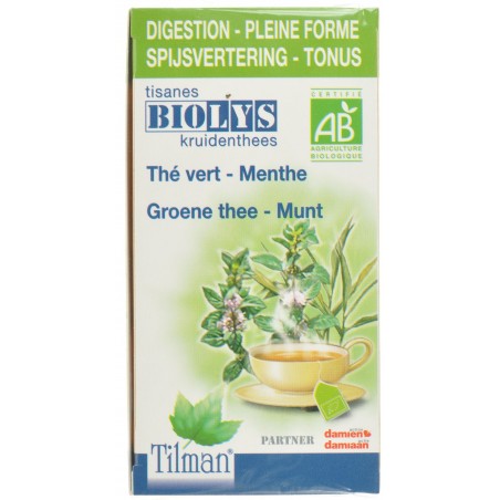 Biolys Thee GroeneThee - Munt 20 Zakjes Biolys Thee GroeneThee - Munt 20 Zakjes
