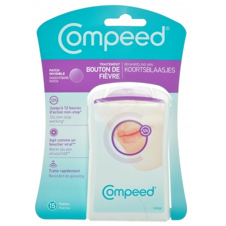 Compeed Patch Onzichtbaar Voor Koortsblaasjes 15 Compeed Patch Onzichtbaar Voor Koortsblaasjes 15