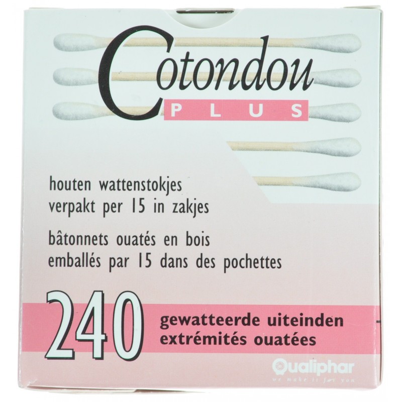Cotondou Plus Batonnets Ouate Bois 240