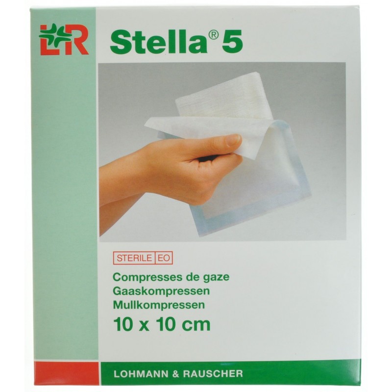 Stella 5 Compresse Sterile 10x10cm 12 35005 - Acheter en ligne