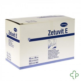 Zetuvit E Hartm N/st 10x10cm 50 4138601