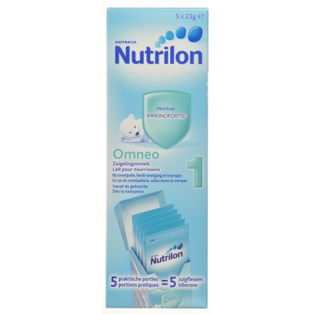 Nutrilon Omneo 1 Melk Zuig.Melk Poeder Trialpack5X23 Nutrilon Omneo 1 Melk Zuig.Melk Poeder Trialpack5X23