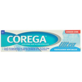 Corega Ultra Kleefcreme Zonder Zink Tube 40G